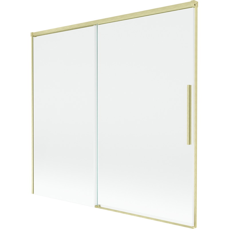 Mexen Rox paravan cadă 2-panouri glisante 170 x 150 cm, transparent, auriu periat - 8C9-170-001-55-00