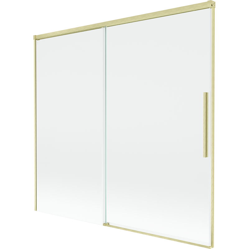 Mexen Rox paravan de cadă cu 2 panouri glisante 170 x 150 cm, transparent, auriu periat - 8C9-170-001-55-00