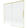 Mexen Rox paravan cadă 2-panouri glisante 170 x 150 cm, transparent, auriu periat - 8C9-170-001-55-00