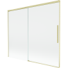 Mexen Rox paravan cadă cu 2 aripi culisante 180 x 150 cm, transparent, auriu periat - 8C9-180-001-55-00