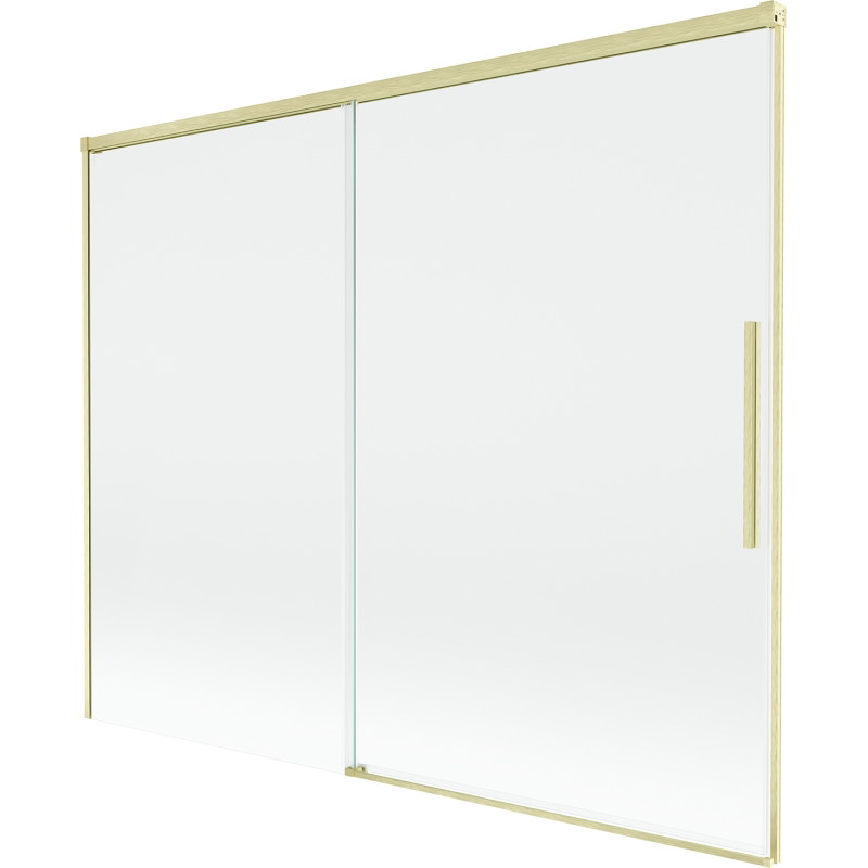 Mexen Rox paravan de cadă cu 2 canaturi glisante 190 x 150 cm, transparent, auriu periat - 8C9-190-001-55-00