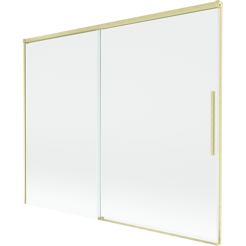 Mexen Rox paravan de cadă cu 2 secțiuni glisante 190 x 150 cm, transparent, auriu periat - 8C9-190-001-55-00