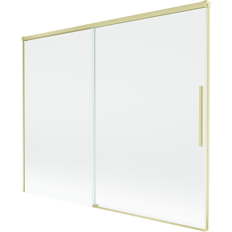 Mexen Rox paravan de cadă cu 2 secțiuni glisante 190 x 150 cm, transparent, auriu periat - 8C9-190-001-55-00