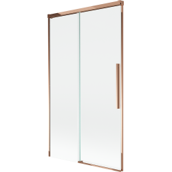 Mexen Rox paravan de cadă cu 2 panouri glisante 100 x 150 cm, transparent, aur roz - 8C9-100-001-60-00
