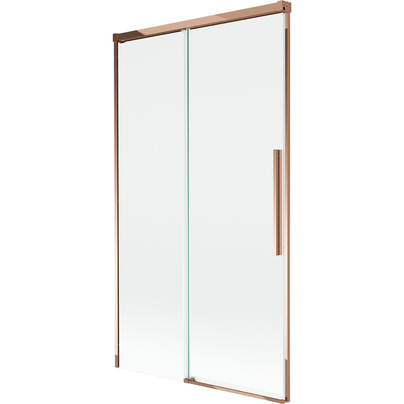 Mexen Rox 2-szárnyú, toló fürdőkád paraván, 100 x 150 cm, átlátszó, rózsaarany - 8C9-100-001-60-00