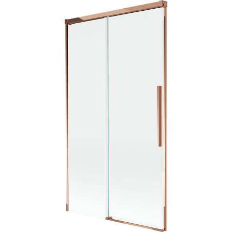 Mexen Rox 2-szárnyú, toló fürdőkád paraván, 100 x 150 cm, átlátszó, rózsaarany - 8C9-100-001-60-00