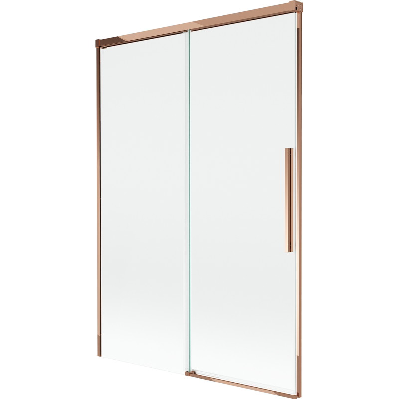 Mexen Rox kétpaneles, toló, 120 x 150 cm-es fürdőszobai paraván, áttetsző, rózsaarany - 8C9-120-001-60-00
