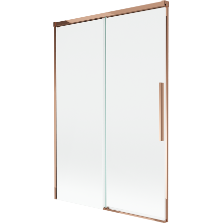 Mexen Rox kádparaván, 2 szárnyú, toló, 120 x 150 cm, átlátszó, rózsaszín arany - 8C9-120-001-60-00