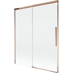 Mexen Rox 2-szárnyú, toló kádparaván 140 x 150 cm, átlátszó, rózsaarany - 8C9-140-001-60-00
