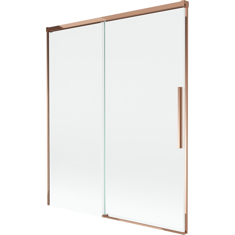 Mexen Rox paravan de cadă cu 2 aripi glisant 140 x 150 cm, transparent, aur roz - 8C9-140-001-60-00