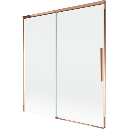 Mexen Rox 2-szárnyú, toló fürdőszobai paraván 150 x 150 cm, átlátszó, rózsa arany - 8C9-150-001-60-00