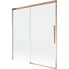 Mexen Rox 2-szárnyú, toló fürdőszobai paraván 150 x 150 cm, átlátszó, rózsa arany - 8C9-150-001-60-00