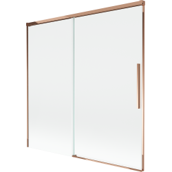 Mexen Rox 2-szárnyú, toló kádparaván 160 x 150 cm, átlátszó, rózsaarany - 8C9-160-001-60-00