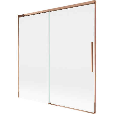 Mexen Rox 2-szárnyú, toló kádparaván 160 x 150 cm, átlátszó, rózsaarany - 8C9-160-001-60-00