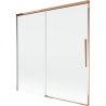 Mexen Rox 2-szárnyú, toló kádparaván 160 x 150 cm, átlátszó, rózsaarany - 8C9-160-001-60-00