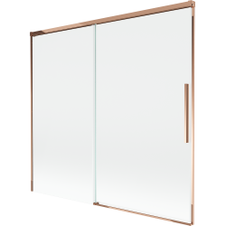 Mexen Rox kádparaván - 2 szárnyas toló 170 x 150 cm, átlátszó, rózsaarany - 8C9-170-001-60-00