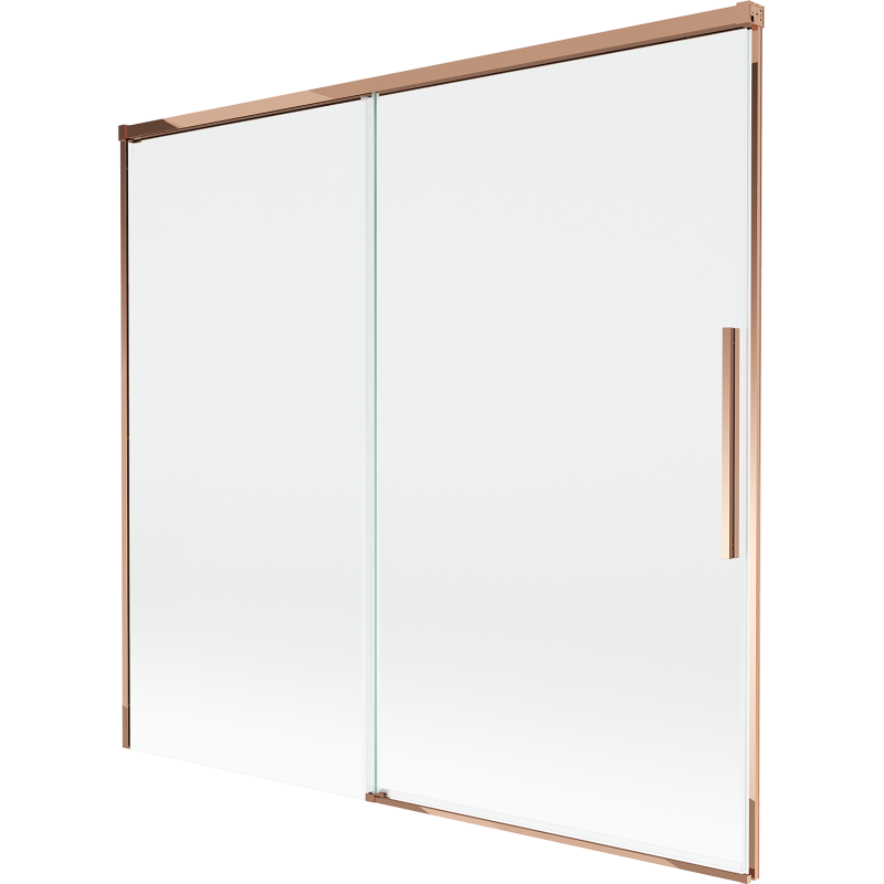 Mexen Rox kádparaván - 2 szárnyas toló 170 x 150 cm, átlátszó, rózsaarany - 8C9-170-001-60-00