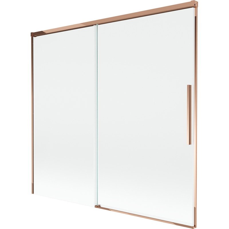 Mexen Rox paravan de baie cu 2 panouri culisante 170 x 150 cm, transparent, aur roz - 8C9-170-001-60-00