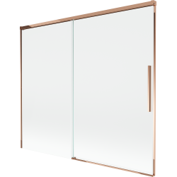 Mexen Rox paravan de cadă cu 2 aripi glisante 180 x 150 cm, transparent, aur roz - 8C9-180-001-60-00
