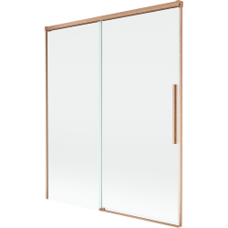Mexen Rox paravan de baie cu 2 aripi glisant, 140 x 150 cm, transparent, cupru periat - 8C9-140-001-65-00