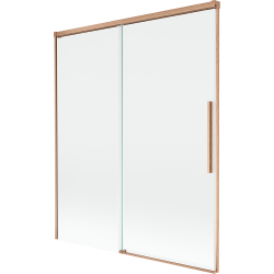 Mexen Rox paravan de baie cu 2 canaturi culisante 140 x 150 cm, transparent, cupru periat - 8C9-140-001-65-00