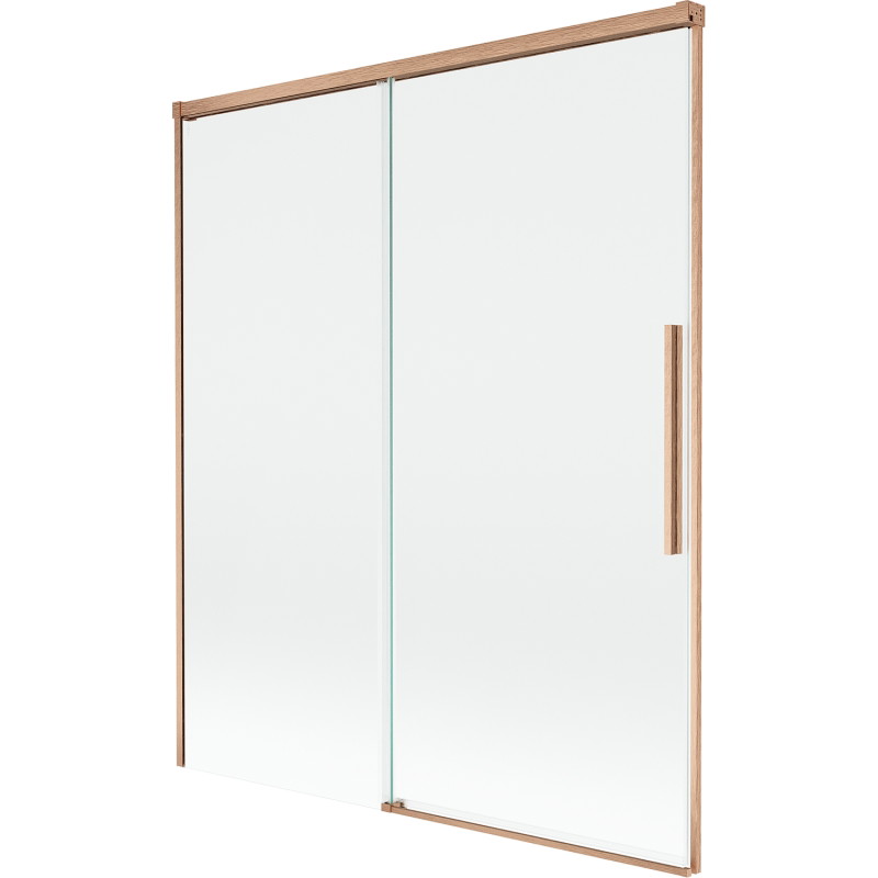 Mexen Rox paravan de baie cu 2 aripi glisant, 140 x 150 cm, transparent, cupru periat - 8C9-140-001-65-00