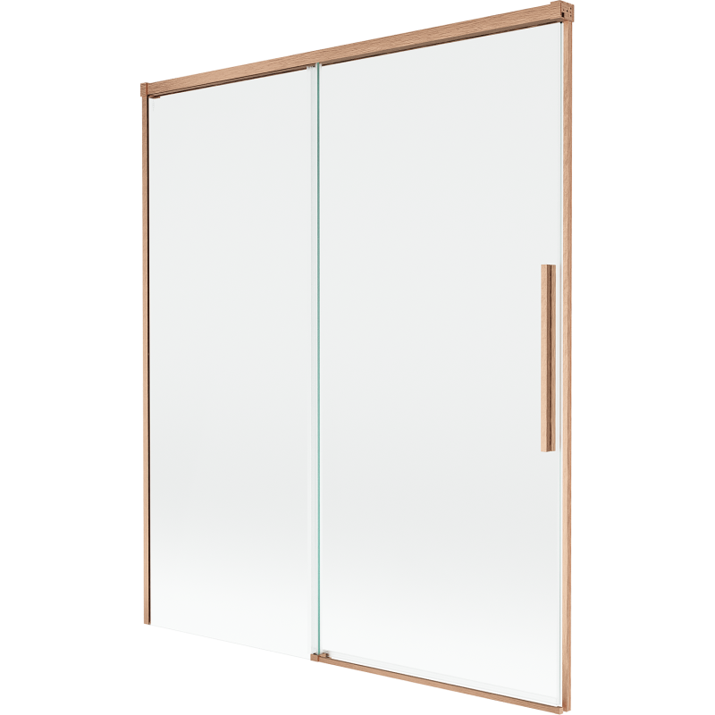 Mexen Rox paravan de baie cu 2 canaturi culisante 140 x 150 cm, transparent, cupru periat - 8C9-140-001-65-00