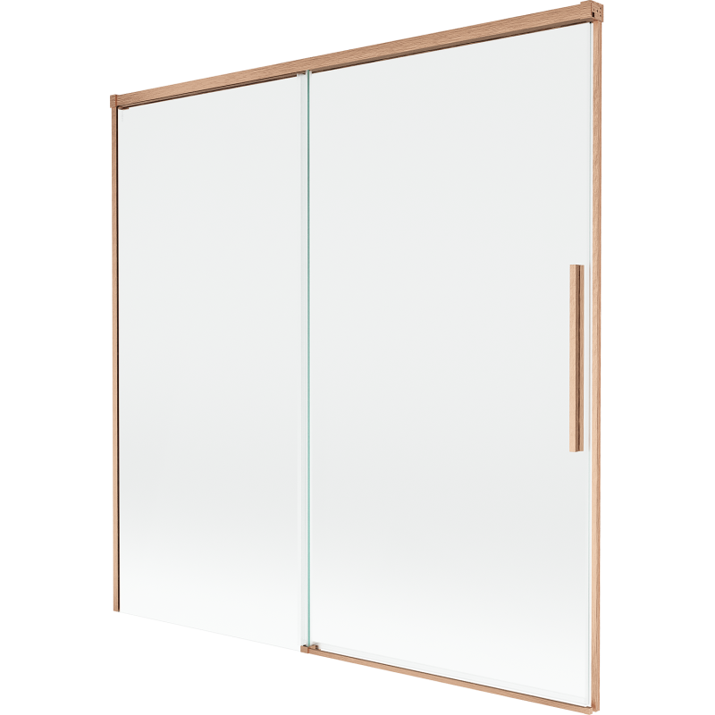 Mexen Rox paravan de duș cu 2 aripi glisante 160 x 150 cm, transparent, cupru periat - 8C9-160-001-65-00