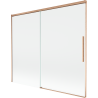 Mexen Rox kádparaván 2-szárnyú tolóajtós 180 x 150 cm, átlátszó, kefélt réz - 8C9-180-001-65-00