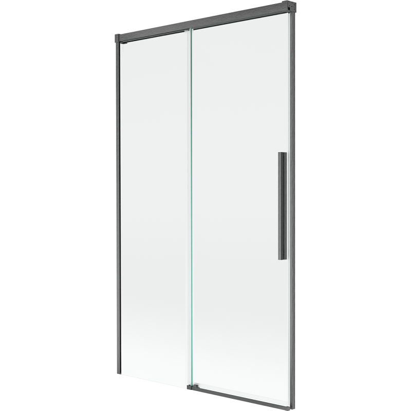 Mexen Rox 2 szárnyú, toló fürdőszobai paraván 100 x 150 cm, átlátszó, gun gray csiszolt - 8C9-100-001-66-00
