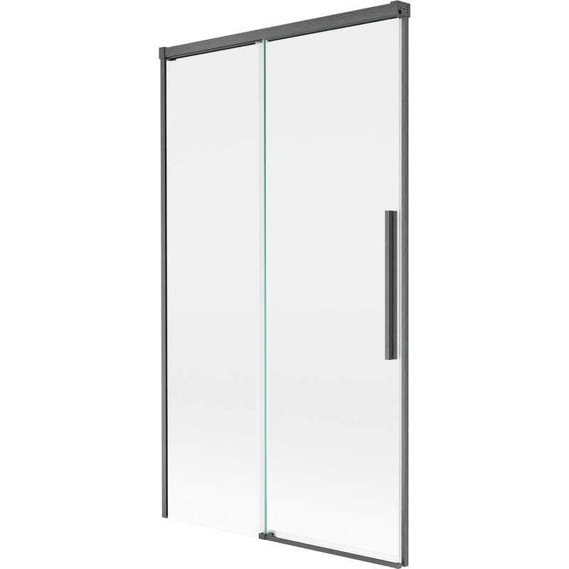 Mexen Rox tolóajtós 2-szárnyú kádparaván 100 x 150 cm, átlátszó, gun gray kefélt - 8C9-100-001-66-00