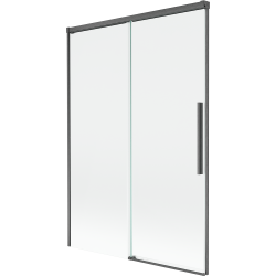 Mexen Rox 2-szárnyú, toló fürdőkádparaván, 120 x 150 cm, átlátszó, gun szürke kefélt - 8C9-120-001-66-00