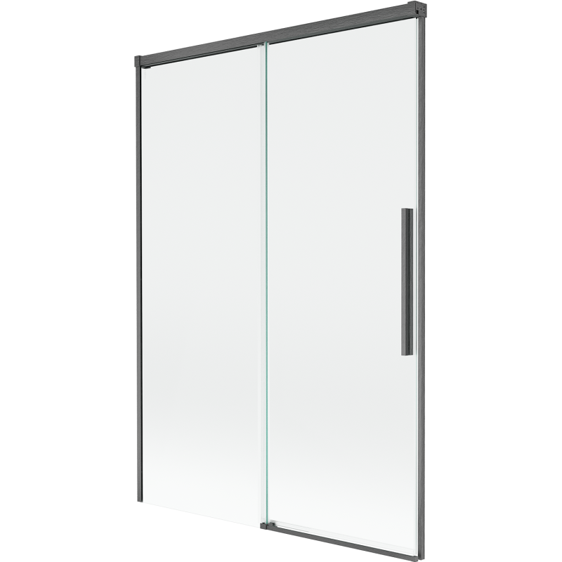 Mexen Rox 2-szárnyú tolófürdőparaván 120 x 150 cm, átlátszó, gun gray kefe - 8C9-120-001-66-00