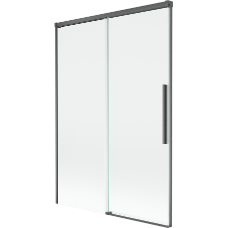 Mexen Rox 2-szárnyú tolófürdőparaván 120 x 150 cm, átlátszó, gun gray kefe - 8C9-120-001-66-00
