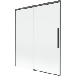 Mexen Rox 2-szárnyú zuhanyparaván 140 x 150 cm, átlátszó, gun gray kefe - 8C9-140-001-66-00