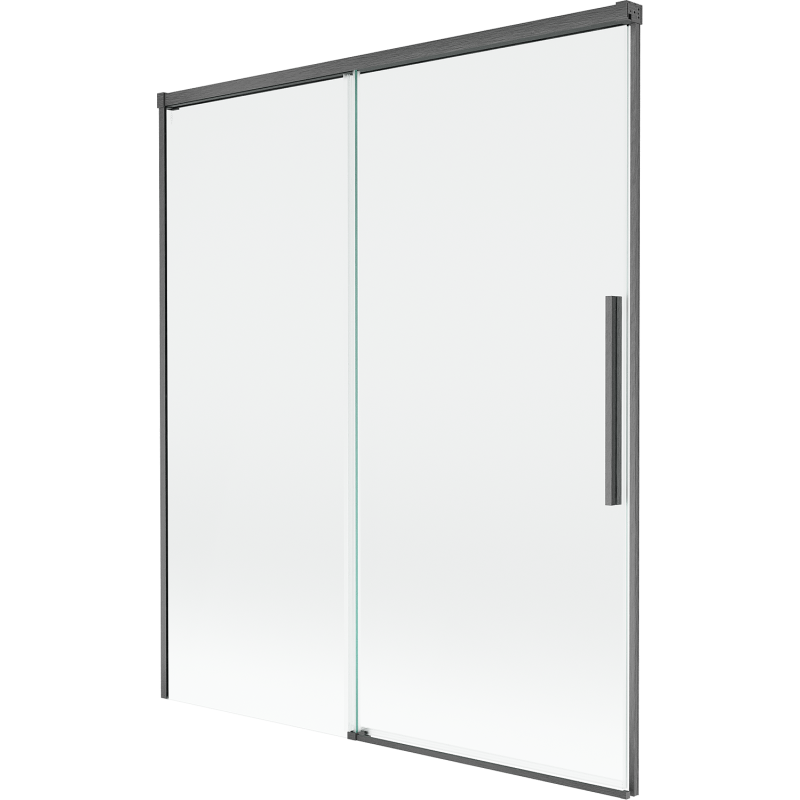 Mexen Rox 2-szárnyú zuhanyparaván 140 x 150 cm, átlátszó, gun gray kefe - 8C9-140-001-66-00