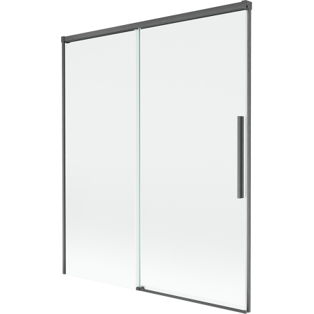 Mexen Rox 2-szárnyú zuhanyparaván 140 x 150 cm, átlátszó, gun gray kefe - 8C9-140-001-66-00