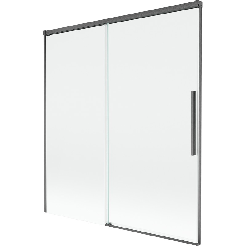 Mexen Rox paravan de cadă cu 2 aripi glisante 150 x 150 cm, transparent, gri pistol periat - 8C9-150-001-66-00