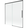 Mexen Rox 2-szárnyú, 150 x 150 cm-es, átlátszó, szálcsiszolt gun gray kádparaván - 8C9-150-001-66-00
