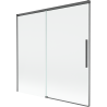 Mexen Rox paravan cadă cu 2 aripi glisare 160 x 150 cm, transparent, gri pistol periat - 8C9-160-001-66-00