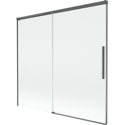 Mexen Rox 2-szárnyú, toló zuhanyfal 170 x 150 cm, átlátszó, gun gray kefélt - 8C9-170-001-66-00