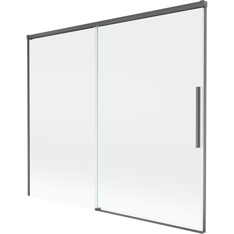 Mexen Rox paravan de cadă cu 2 uși culisante 180 x 150 cm, transparent, gri armă periat - 8C9-180-001-66-00