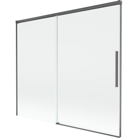 Mexen Rox paravan de cadă cu 2 uși culisante 180 x 150 cm, transparent, gri armă periat - 8C9-180-001-66-00