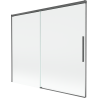 Mexen Rox paravan de cadă, cu 2 uși glisante, 180 x 150 cm, transparent, gri armă periat - 8C9-180-001-66-00