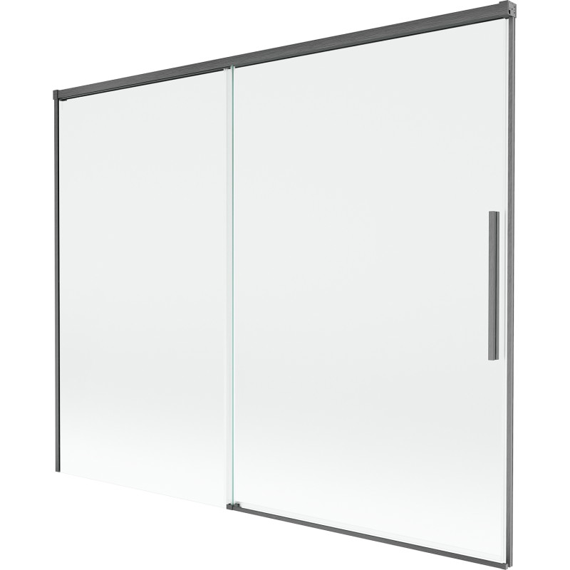 Mexen Rox paravan cadă de baie cu 2 uși glisante 190 x 150 cm, transparent, gri armă periat - 8C9-190-001-66-00