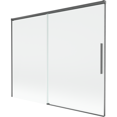 Mexen Rox paravan de baie cu 2 uși glisante 190 x 150 cm, transparent, gri periat - 8C9-190-001-66-00