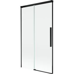 Mexen Rox kétszárnyú toló kádparaván 100 x 150 cm, átlátszó, fekete - 8C9-100-001-70-00