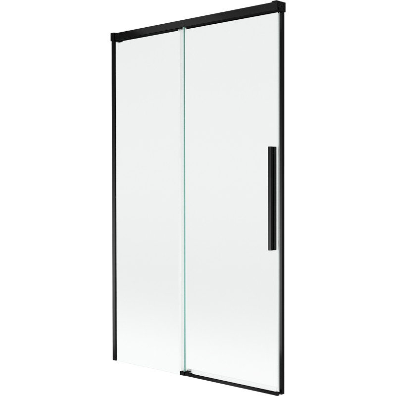 Mexen Rox kétszárnyú toló kádparaván 100 x 150 cm, átlátszó, fekete - 8C9-100-001-70-00