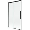 Mexen Rox kétszárnyú toló kádparaván 100 x 150 cm, átlátszó, fekete - 8C9-100-001-70-00