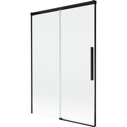 Mexen Rox kétrészes toló zuhanyfal 120 x 150 cm, átlátszó, fekete - 8C9-120-001-70-00